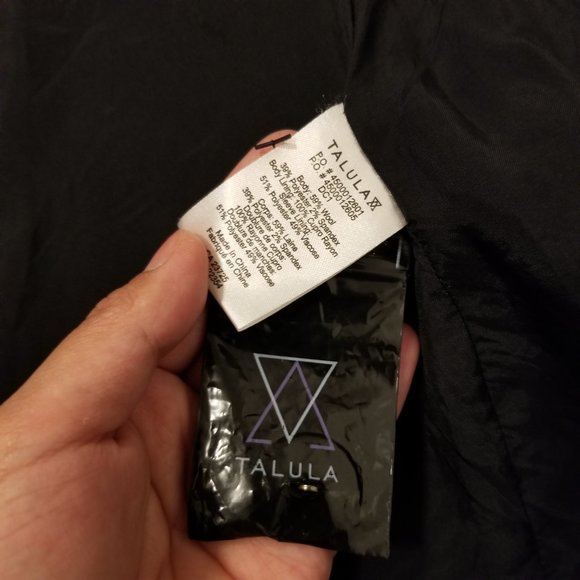 Talula Artizia Blazer Black Wool Jacket with Gold Buttons Cinched Waist US 2 - Picture 6 of 11